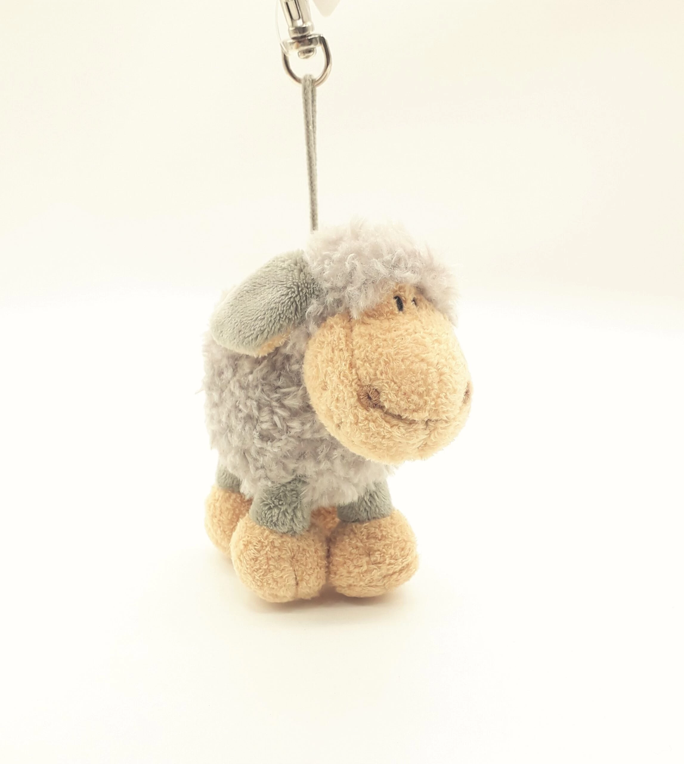 Nici 24683 Anhänger mit Karabiner graues Schaf stehend 12cm Jolly Mäh Plüsch