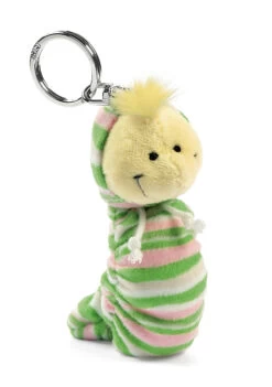 Nici 25815 Schlüsselanhänger Flibbies Raupe Wurm Grün Rosa Streifen 12cm Plüsch