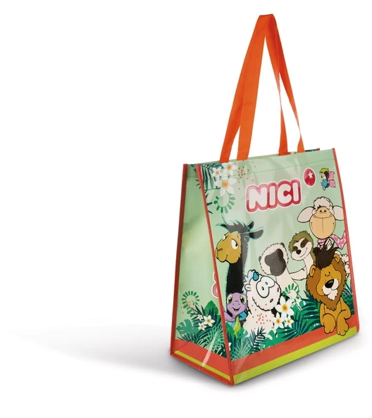 Nici 26418 große wiederverwendbare Tragetasche mit Nici Motiven 43x39cm