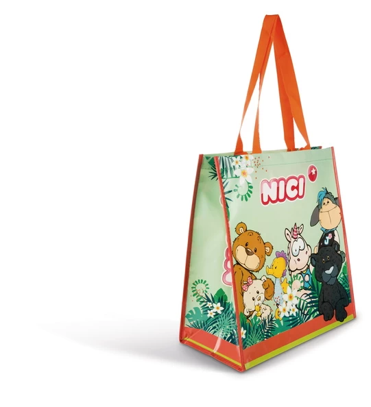 Nici 26418 große wiederverwendbare Tragetasche mit Nici Motiven 43x39cm