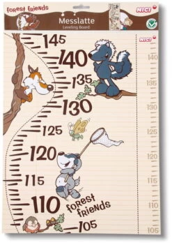 Nici 33437 Wandmeter Messlatte Forest Friends Eichhörnchen Dachs Stinktier Vogel