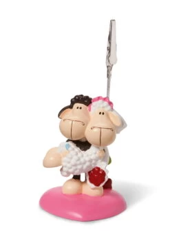 Nici 33789 Fotohalter Zettelhalter Jolly Mäh Schafe Just Married Polyresin