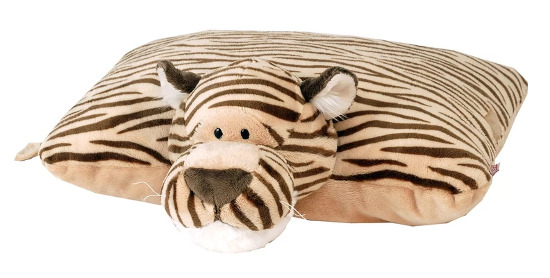 Nici 34441 Kuscheltier-Kissen 2-in-1 Tiger 40x30cm Plüsch Wild Friends