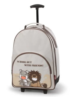 Nici 34527 Trolley Schul-RucksackTrolley Braun Beige Wild Friends Tiger & Löwe