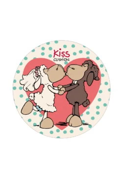 Nici 34585 Kissen Kiss Cushion Brautpaar Jolly Mäh Hochzeit Ø 26cm Plüsch