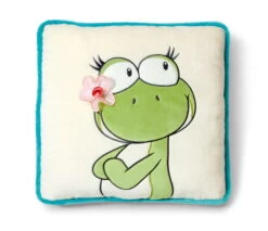 Nici 35444 Kissen Frosch Froschmädchen Green Lilly Mit Blüte 35x35cm Plüsch