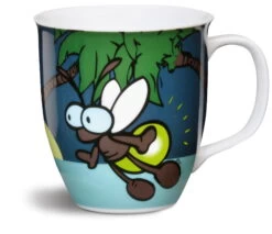 Nici 35708 Porzellantasse Glühwürmchen Glowing Ringo Blau Kaffeetasse Teetasse