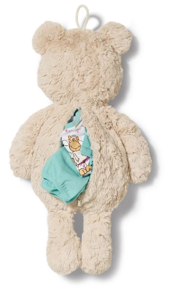 Nici 39097 Nici Pyjama-Tasche Bär beige figürlich Classic Bear mit Aufhängeband