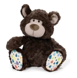 Nici 40478 Classic Bear Bär Dunkelbraun Mit Bunten Füßen Plüsch Kuscheltier 20cm