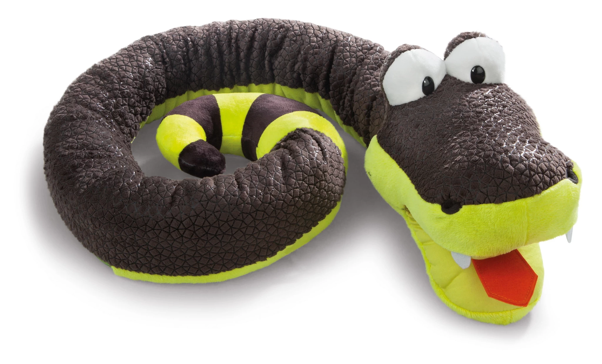 Nici 41095 Fleecedecke mit Schlange Sascha Plüsch als Hülle ca 110x180cm