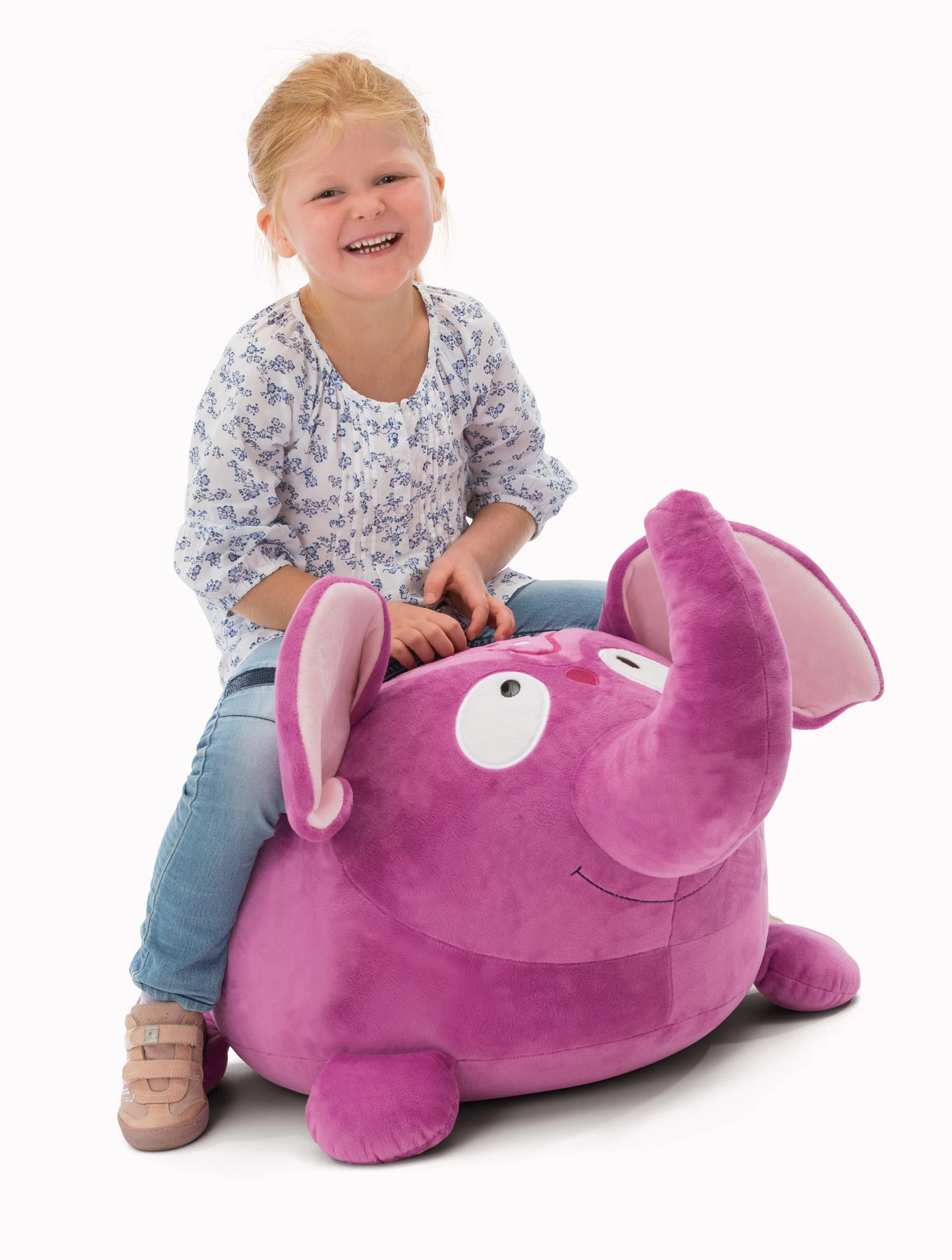 Nici 41342 Sitzkissen lila Elefant Curcuma Jolly Mäh Yoga Sitztier Plüsch 64cm