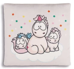 Nici 43260 Kissen Einhorn-Babies Mit Theodor Quadratisch 30x30cm Plüsch