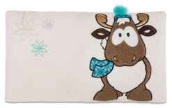 Nici 44125 Kissen Rentier Reny Heart Plüsch Rechteckig 43x25cm Winter
