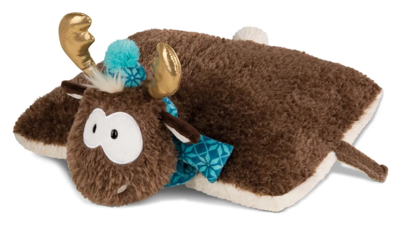 Nici 44127 Kuscheltier-Kissen 2-in-1 Rentier Reny Heart 40x30cm Plüsch Winter