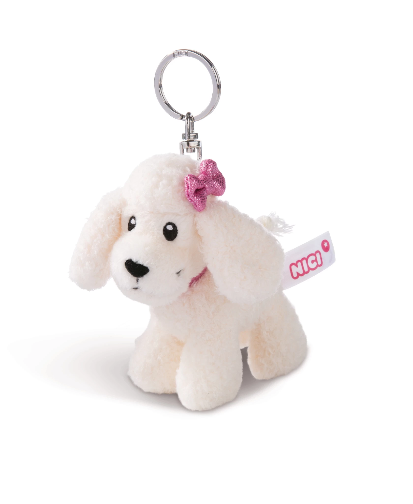 Nici 44260 Schlüsselanhänger weißer Pudel ca 10cm Plüsch Jolly Journey in Paris