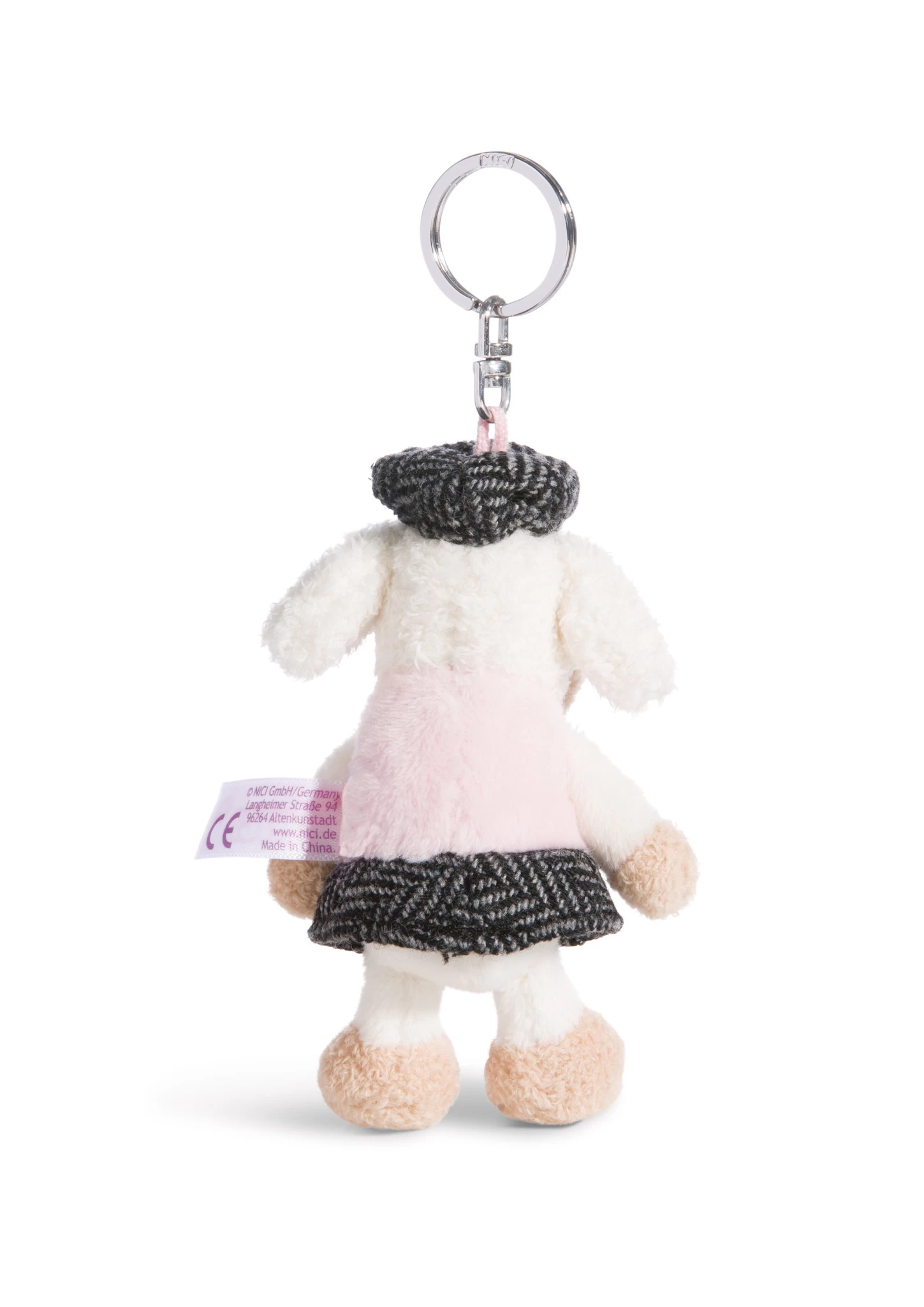 Nici 44262 Schlüsselanhänger Schaf Jolly Chic ca 10cm Plüsch Jolly Journey in Paris
