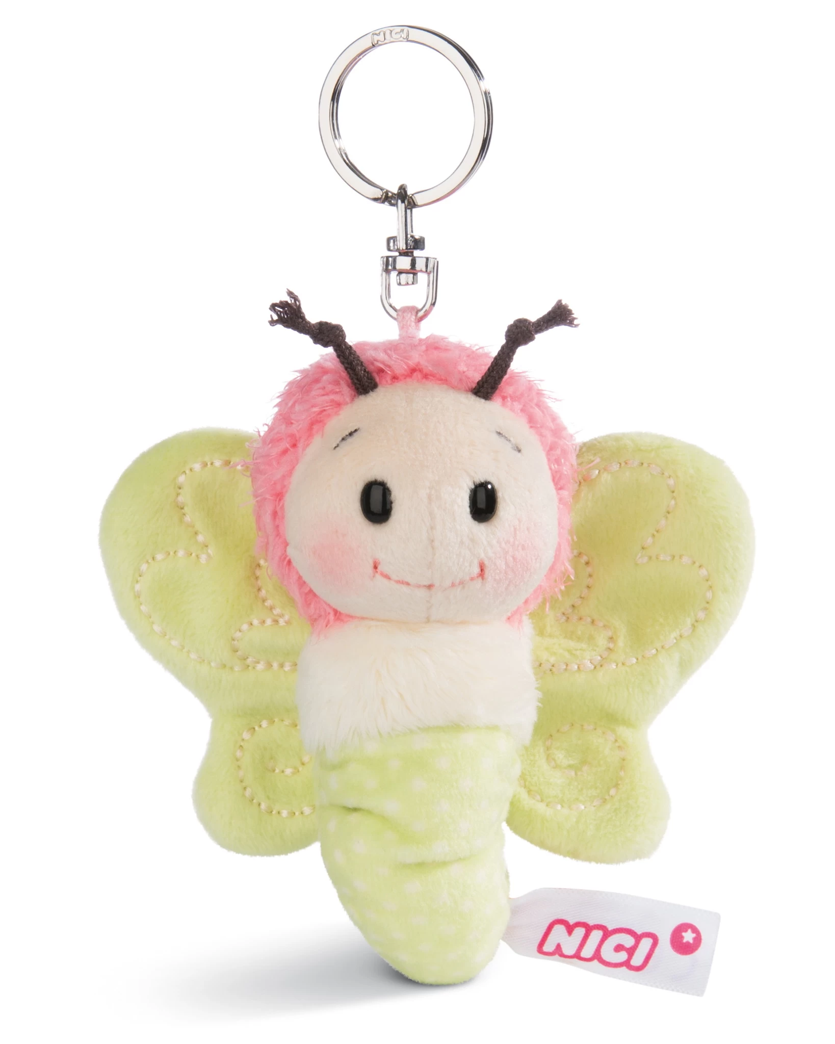 Nici 44931 Schlüsselanhänger Schmetterling ca 10cm Plüsch Hello Spring - grün