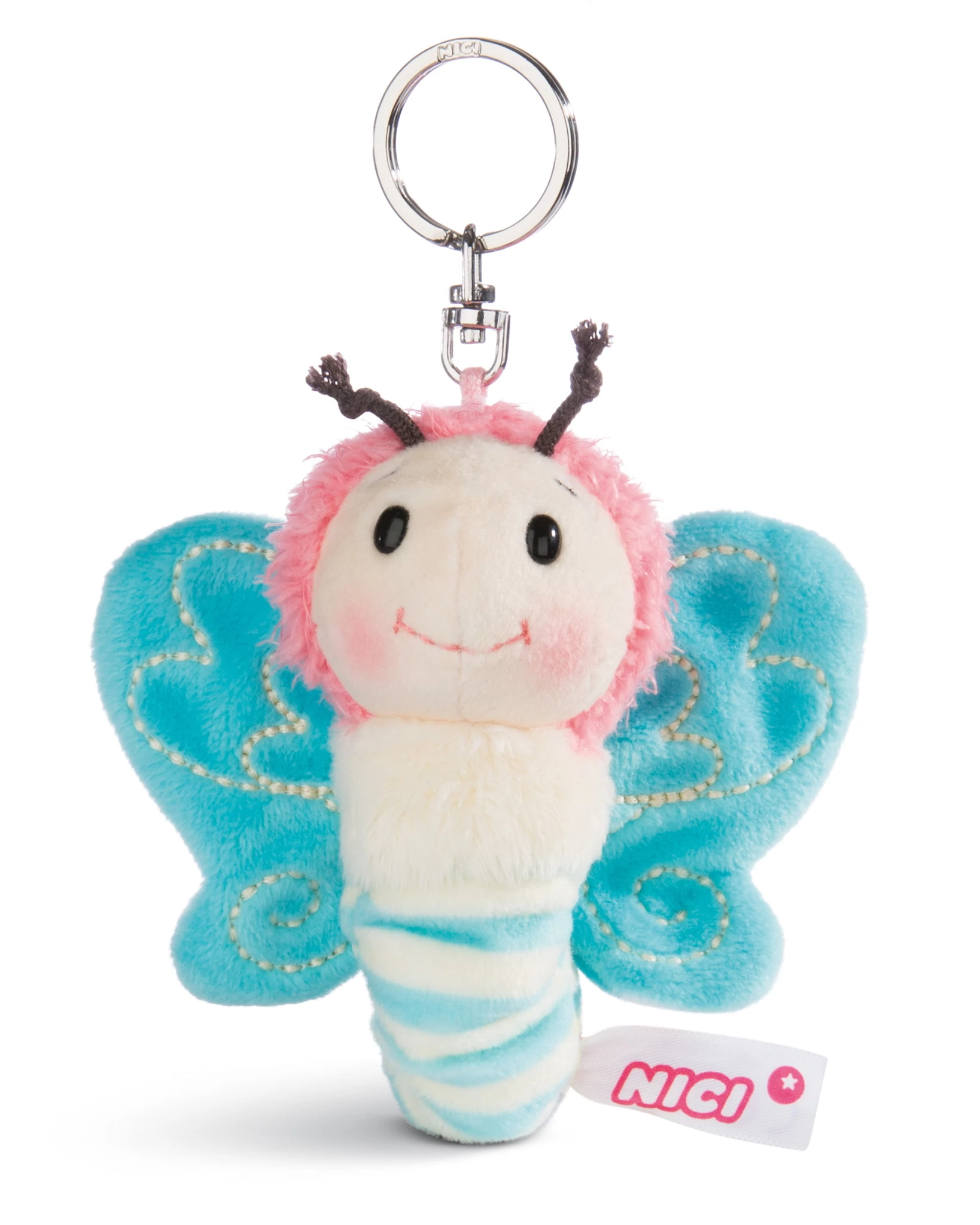 Nici 44931 Schlüsselanhänger Schmetterling ca 10cm Plüsch Hello Spring - blau