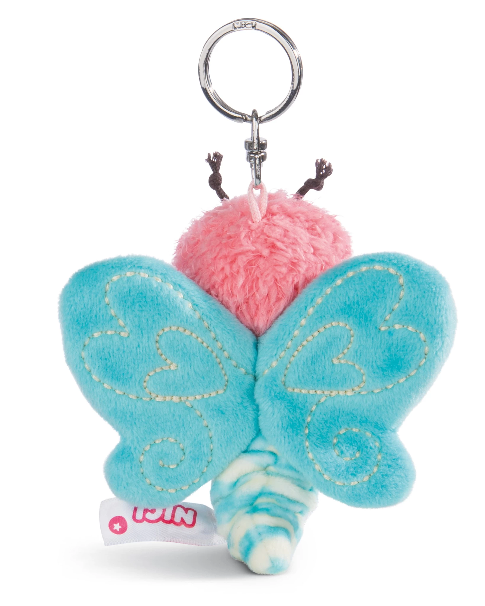 Nici 44931 Schlüsselanhänger Schmetterling ca 10cm Plüsch Hello Spring - blau