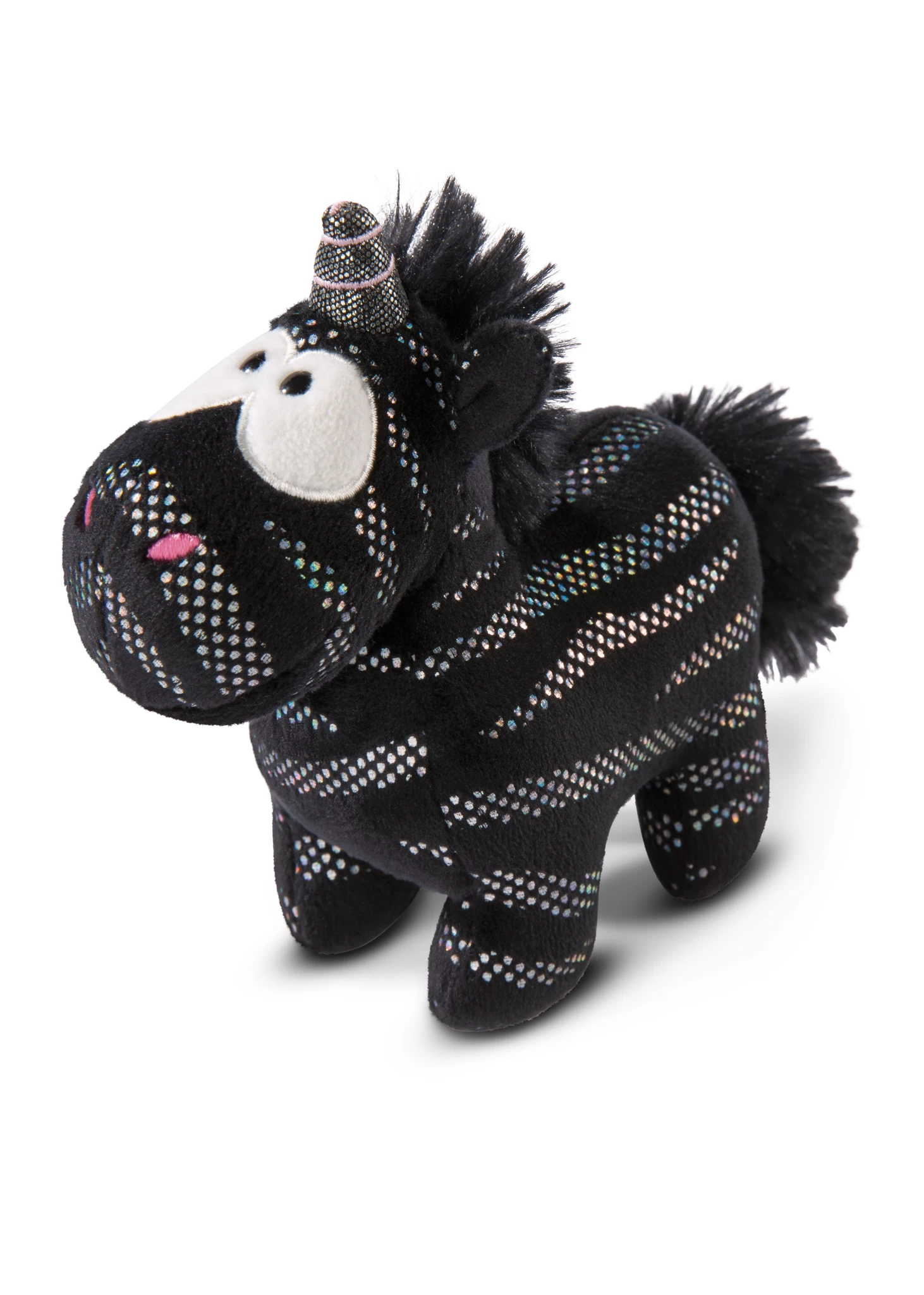Nici 44953 schwarz-silbernes Einhorn Starlight Mystery ca 13cm Plüsch