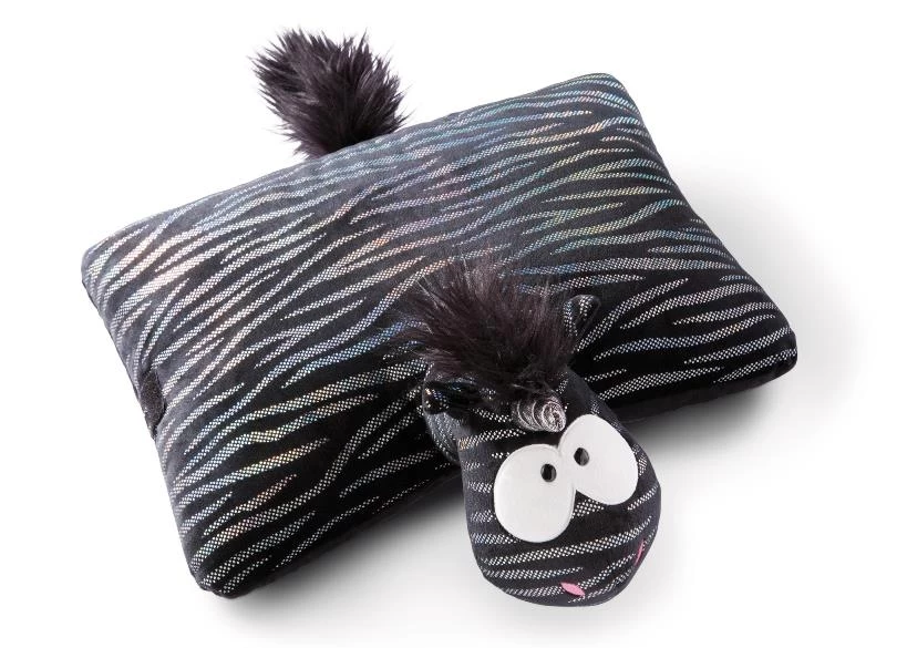 Nici 44958 Kuscheltierkissen schwarz-silbernes Einhorn Starlight Mystery 40x30cm