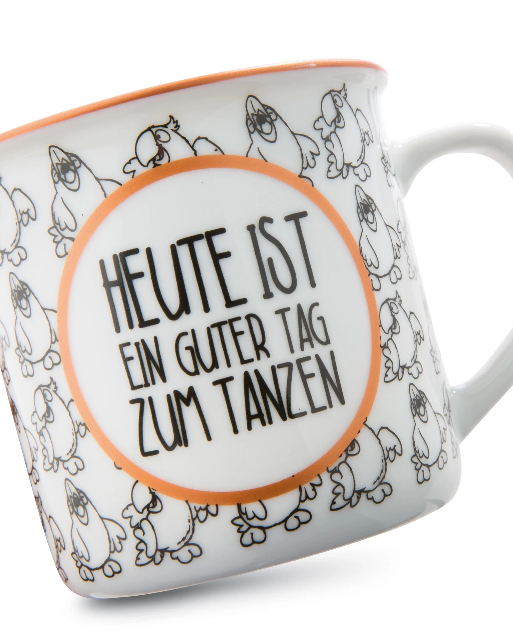 Nici 45011 Porzellantasse metallic "Heute ist ein guter Tag zu Tanzen" Bronze