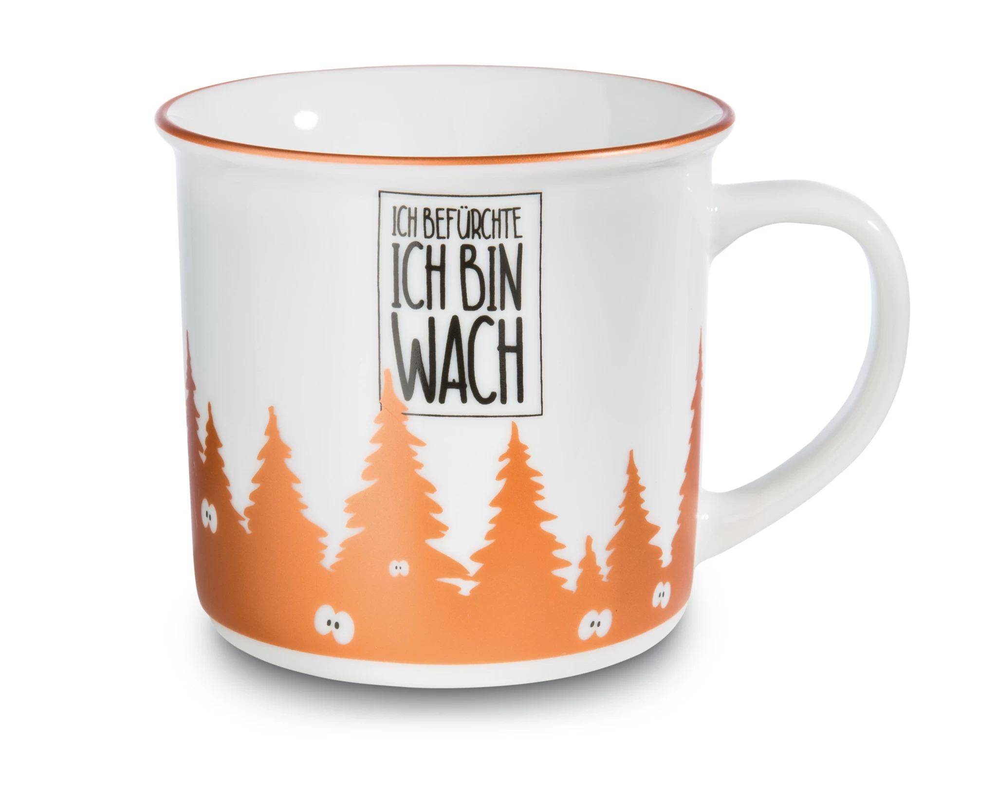 Nici 45019 Porzellantasse metallic "Ich befürchte ich bin wach" Eule Kaffeetasse