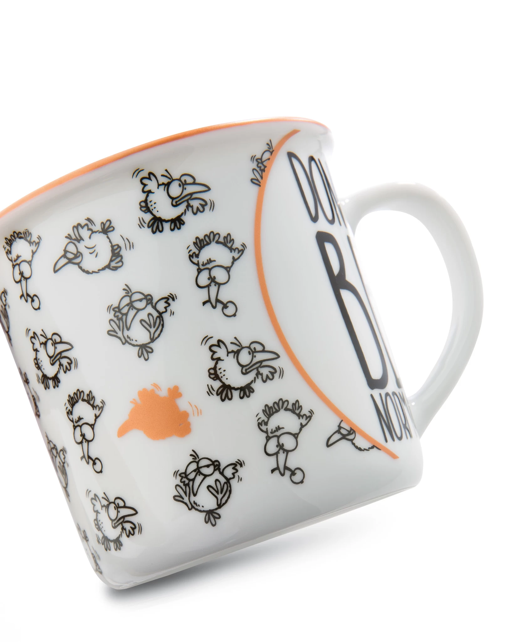 Nici 45021 Porzellantasse metallic 'Don`t be normal" Vögel Kaffeetasse Teetasse