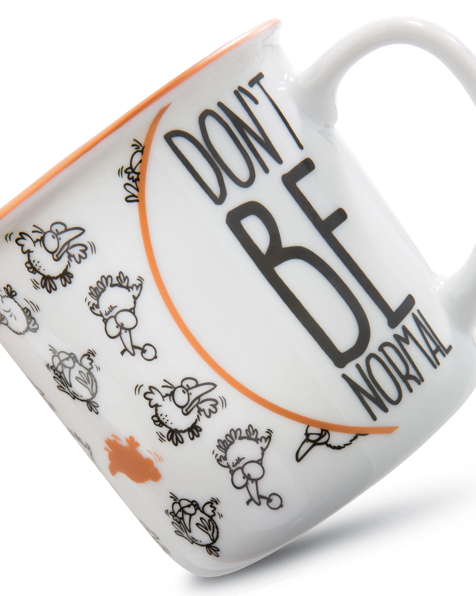 Nici 45021 Porzellantasse metallic 'Don`t be normal" Vögel Kaffeetasse Teetasse