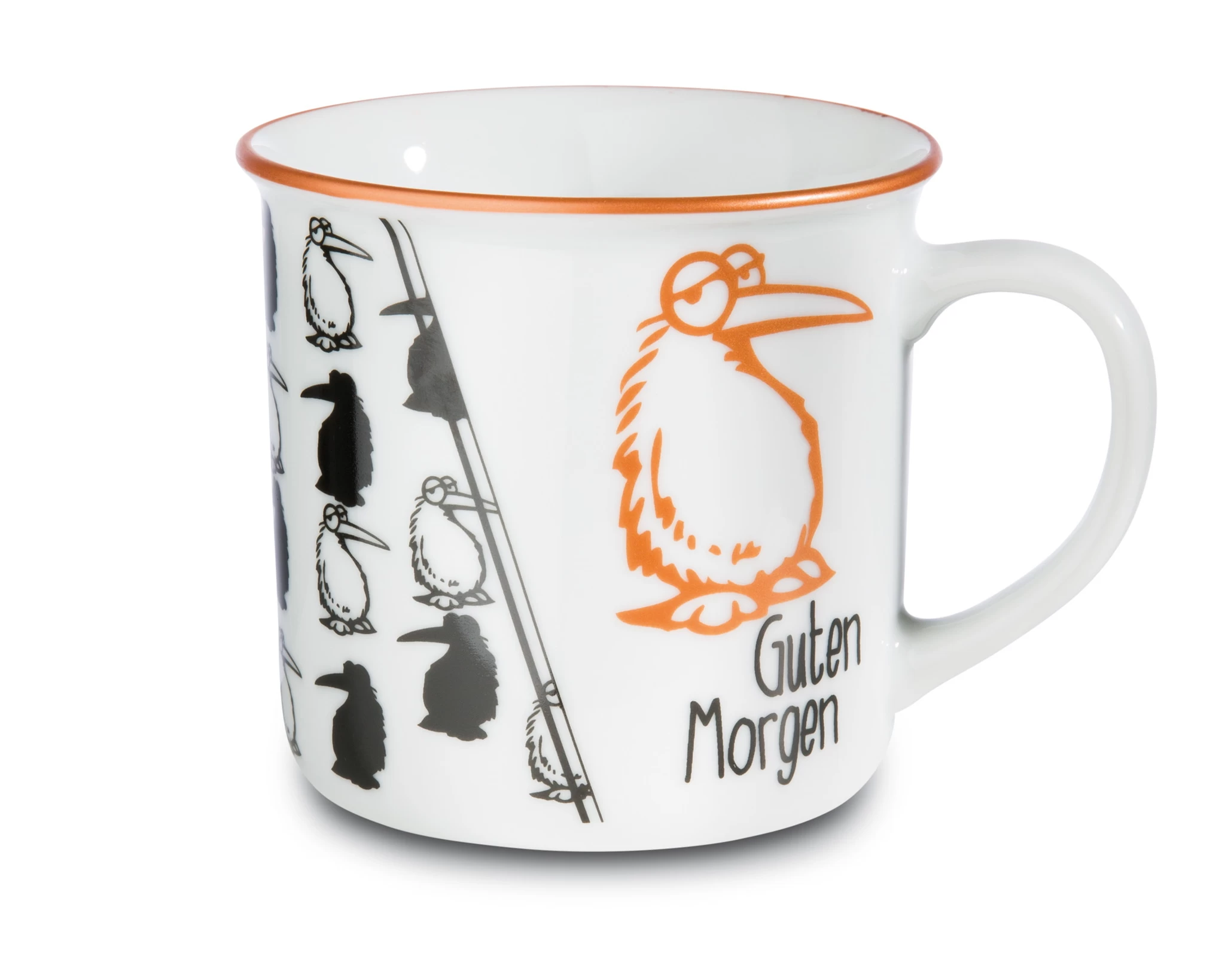 Nici 45027 Porzellantasse metallic Kiwi Laufvogel Billy Ray "Guten Morgen"