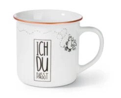 Nici 45039 Porzellantasse Metallic "Ich Du Passt" Bronze Metallic Vögel