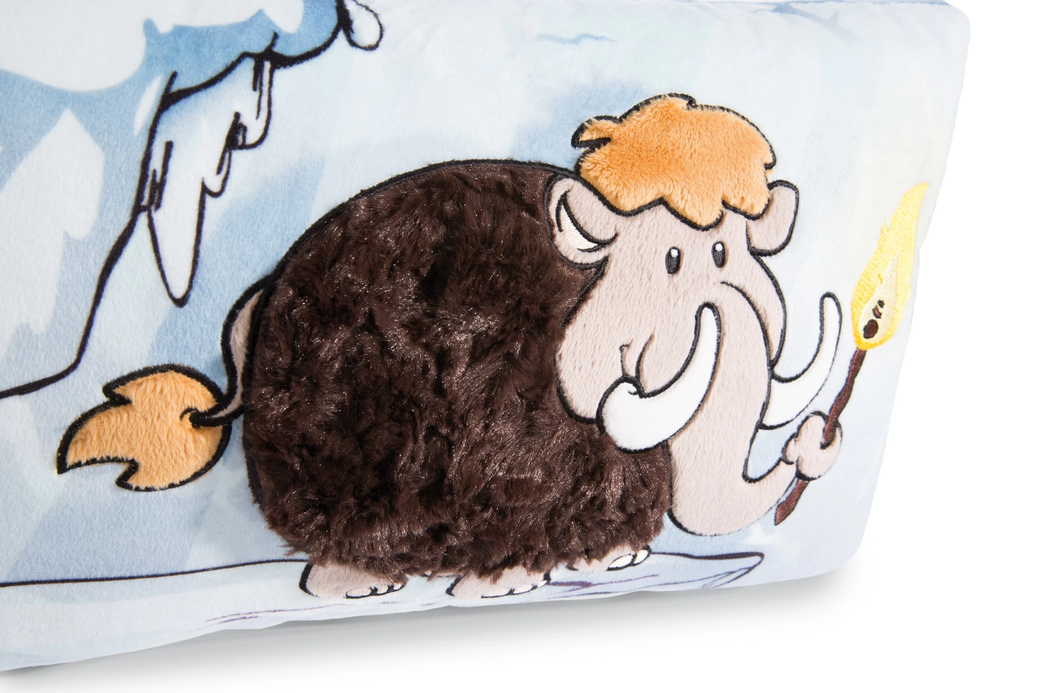 Nici 48398 Kissen Mammut Elke rechteckig ca 43x25cm Stone Age Plüsch