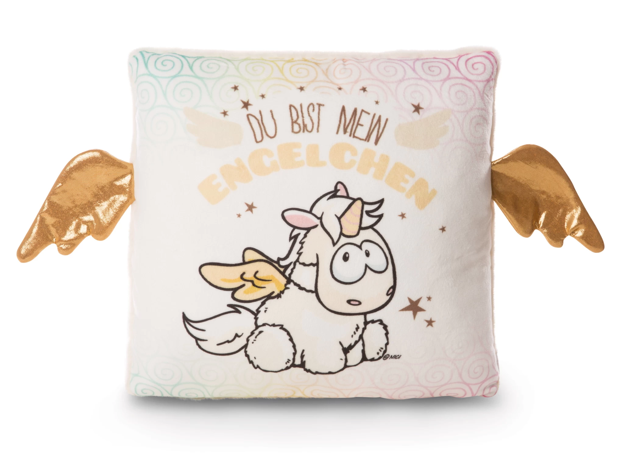Nici 46557 Kissen Einhorn-Engel Angelia 30x30cm Plüsch Du bist mein Engelchen