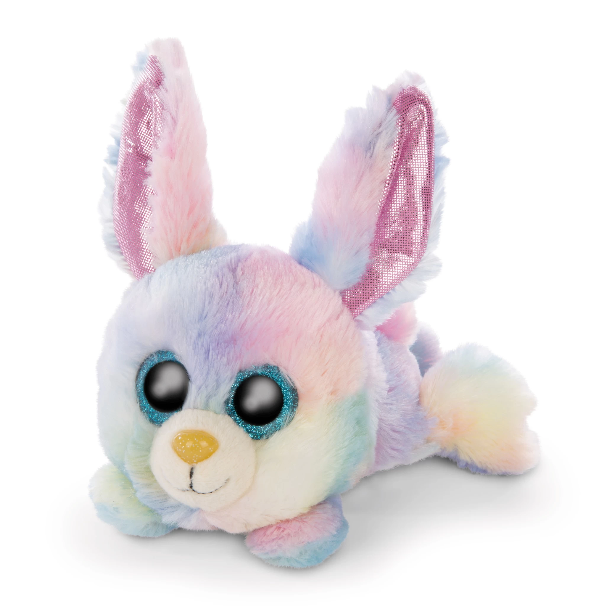 Nici 46922 Glubschis Cute Hase Rainbow Candy liegend 15cm Plüsch Kuscheltier