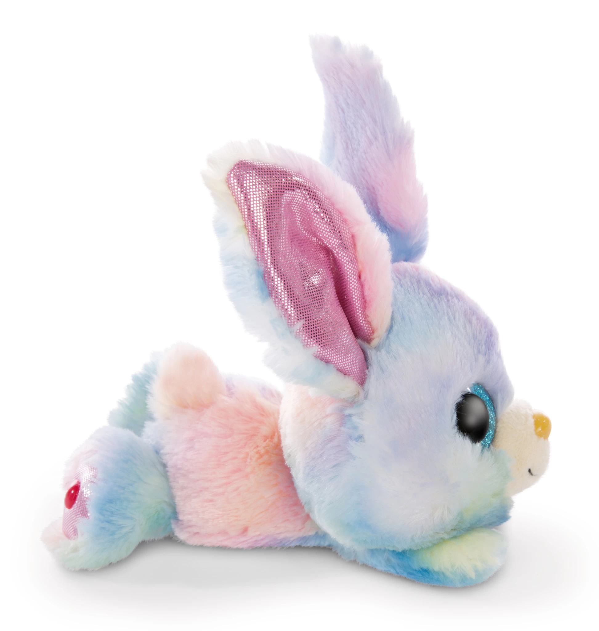 Nici 46922 Glubschis Cute Hase Rainbow Candy liegend 15cm Plüsch Kuscheltier