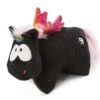 Nici 48412 Kuscheltierkissen Schwarzes Einhorn Rainbow Yin & Yang 40x30cm Plüsch