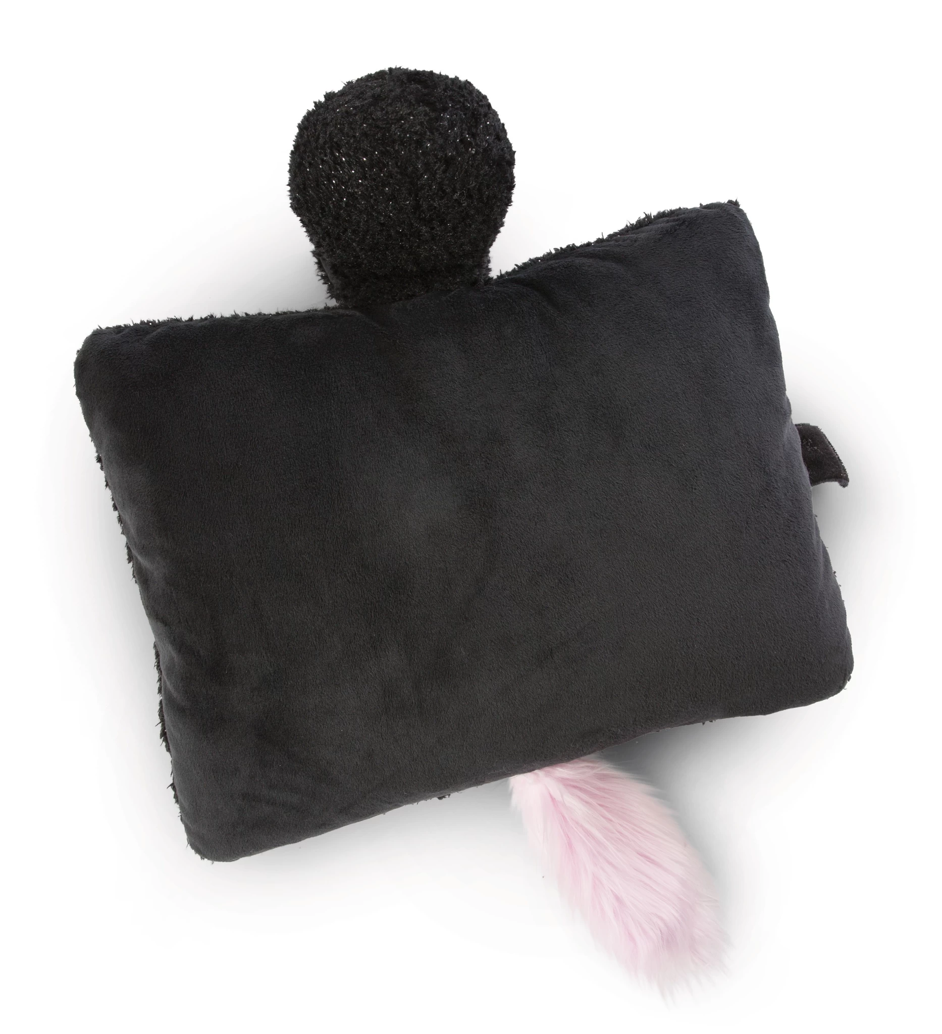 Nici 47382 Kuscheltierkissen schwarzes Einhorn Rainbow Yin & Yang 40x30cm Plüsch