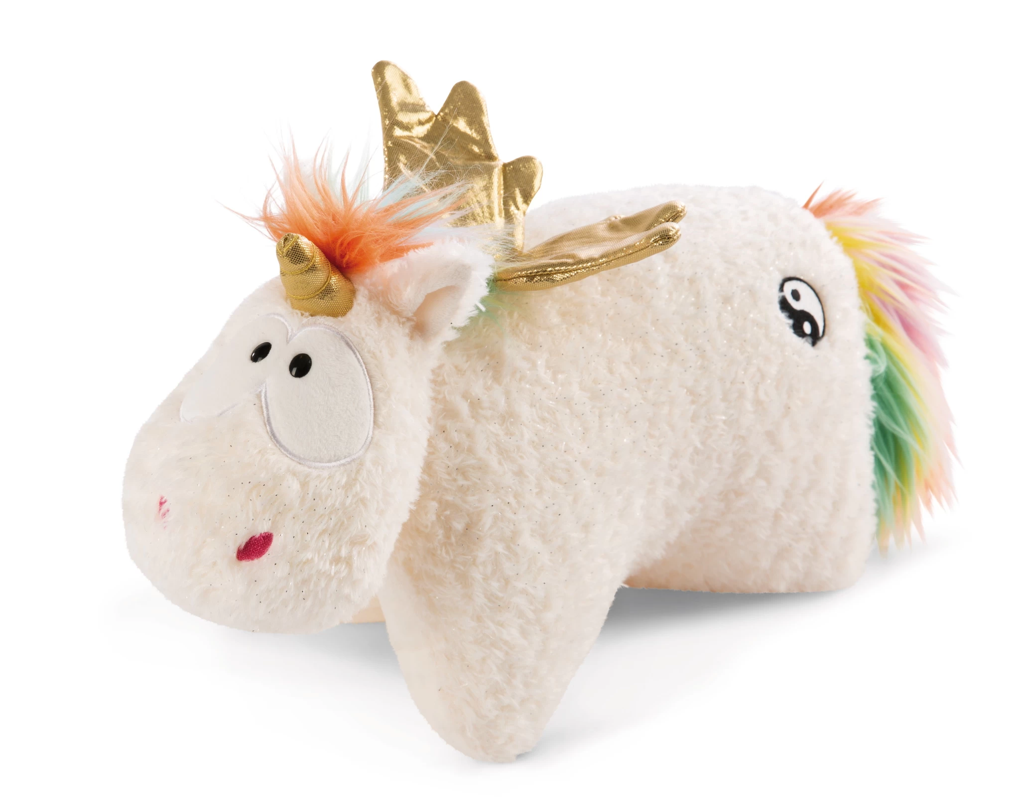 Nici 47383 Kuscheltierkissen weißes Einhorn Rainbow Yin & Yang 40x30cm Plüsch