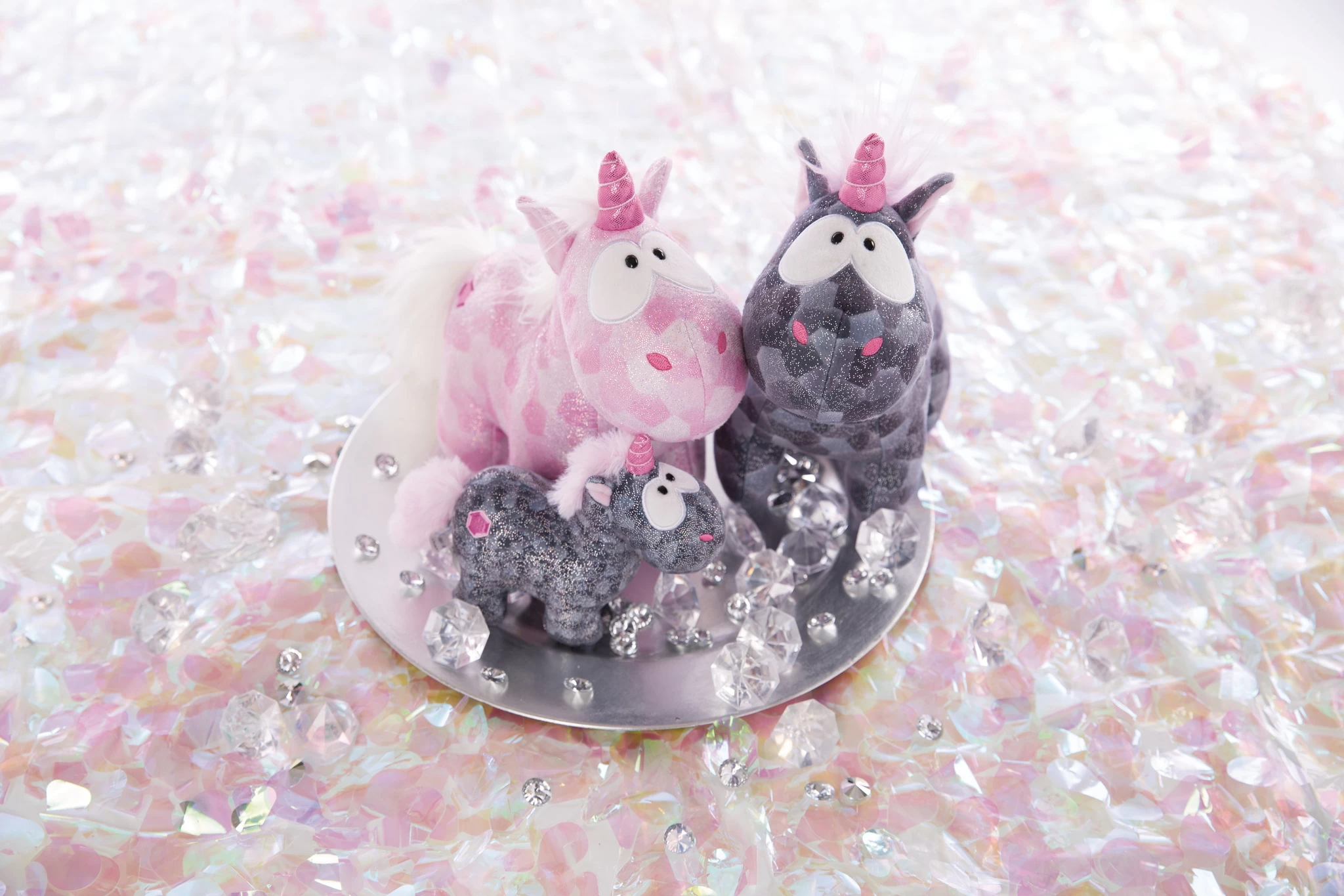Nici 47654 Kuscheltierkissen Einhorn Diamond Dust 40x30cm Plüsch glitzernd