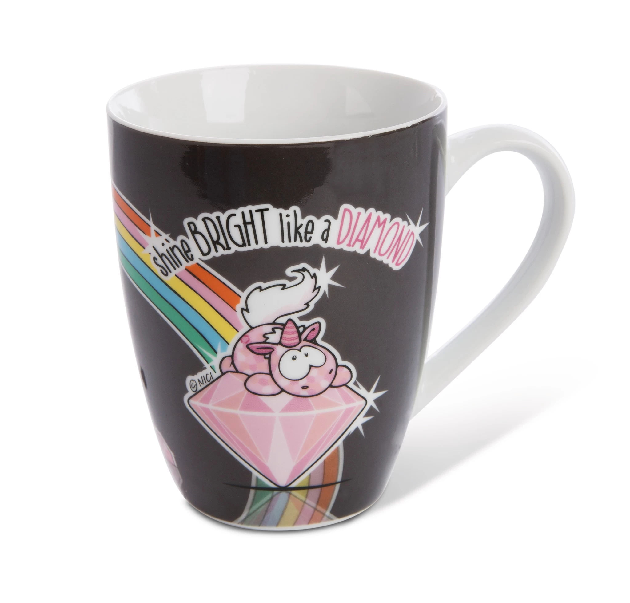 Nici 47646 Porzellan - Tasse Einhorn Pink Diamond "shine bright" 310ml Teetasse
