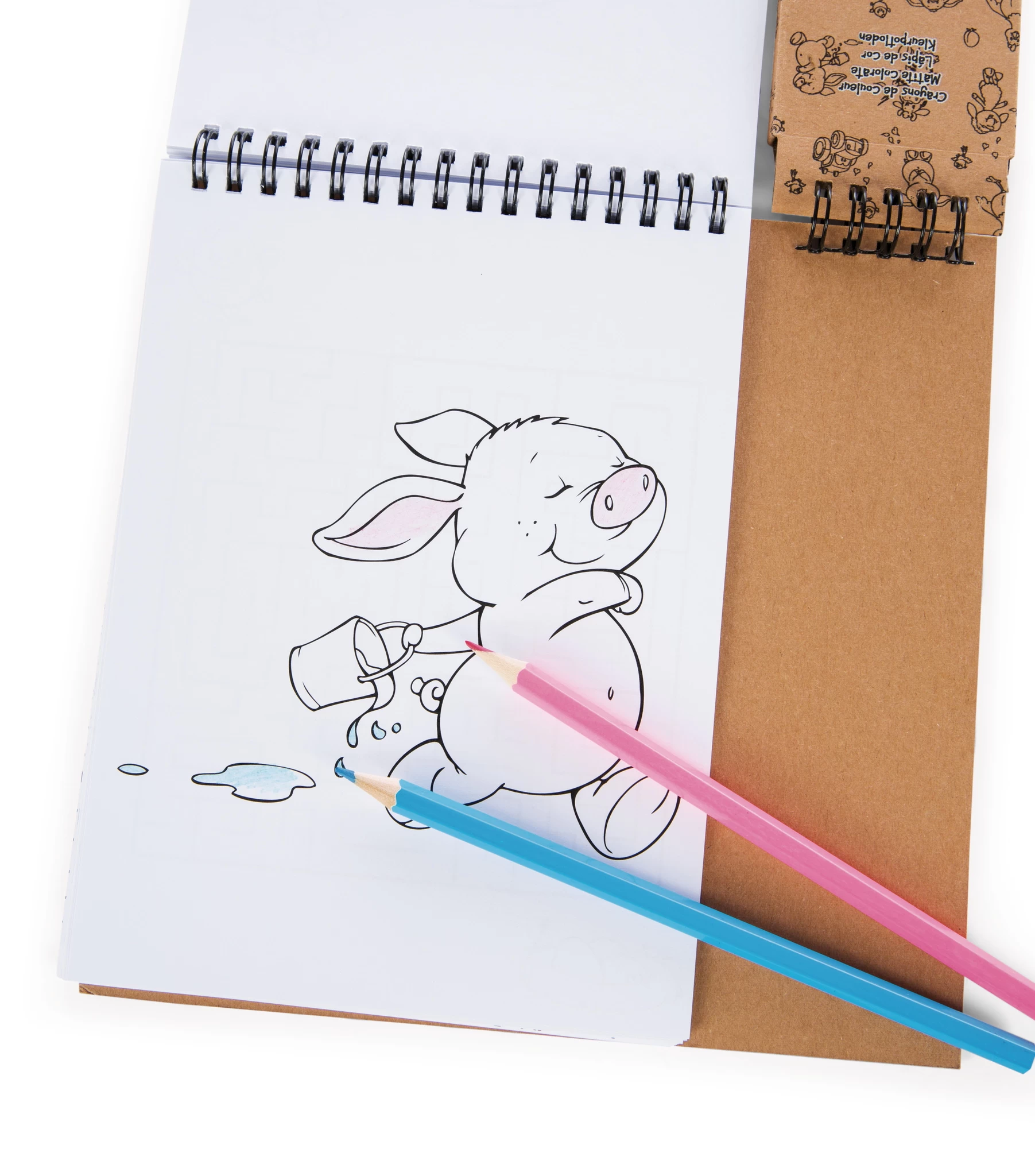 Nici 47804 Malblock & Buntstifte im Set Farm Friends Kreativbuch Bauernhof