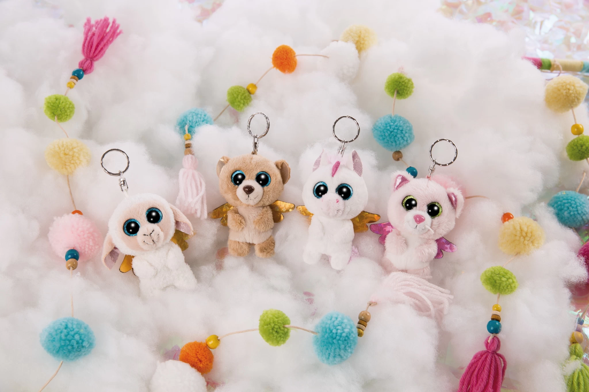 Nici 47834 Schlüsselanhänger Glubschis Guardian Angel Schaf Glowy Nalla 9cm