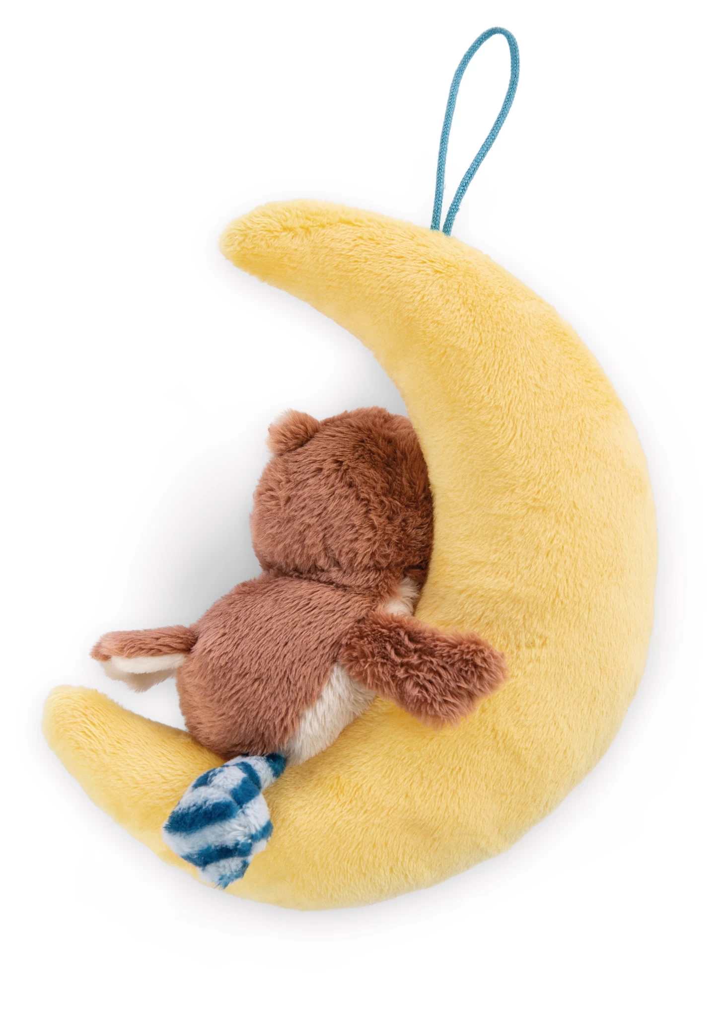 Nici 47875 Eule Oscar 9cm schlafend auf dem Mond Plüsch Anhänger Loop Owlsons