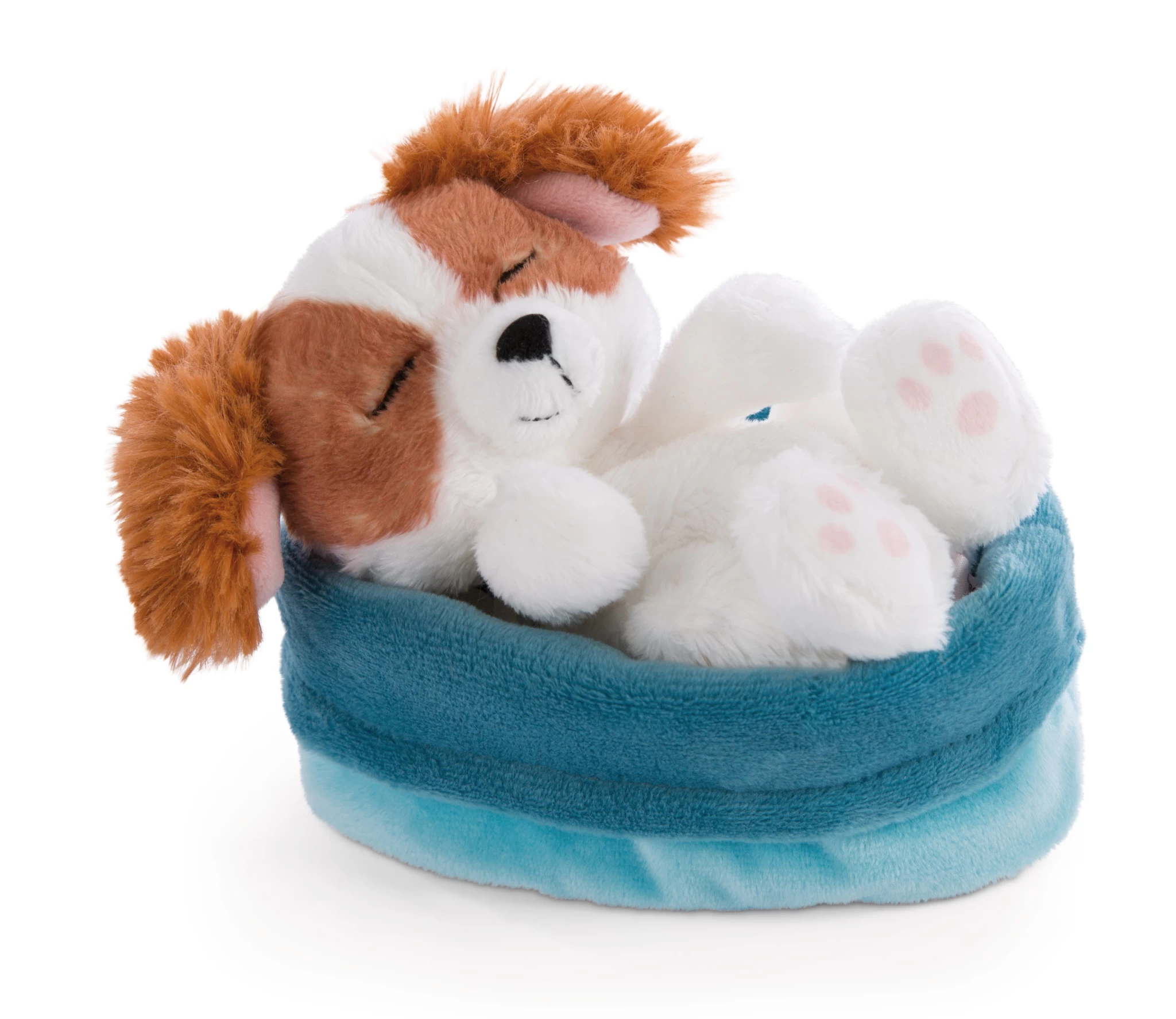 Nici 47890 Sleeping Pets Puppies schlafender Cockerspaniel im Körbchen 12cm