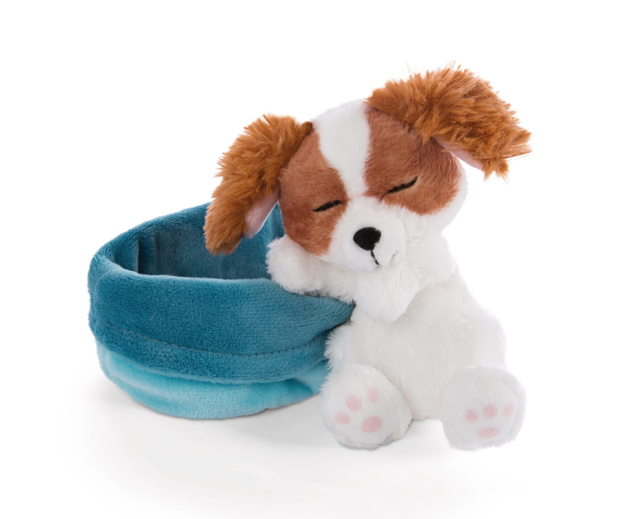Nici 47890 Sleeping Pets Puppies schlafender Cockerspaniel im Körbchen 12cm