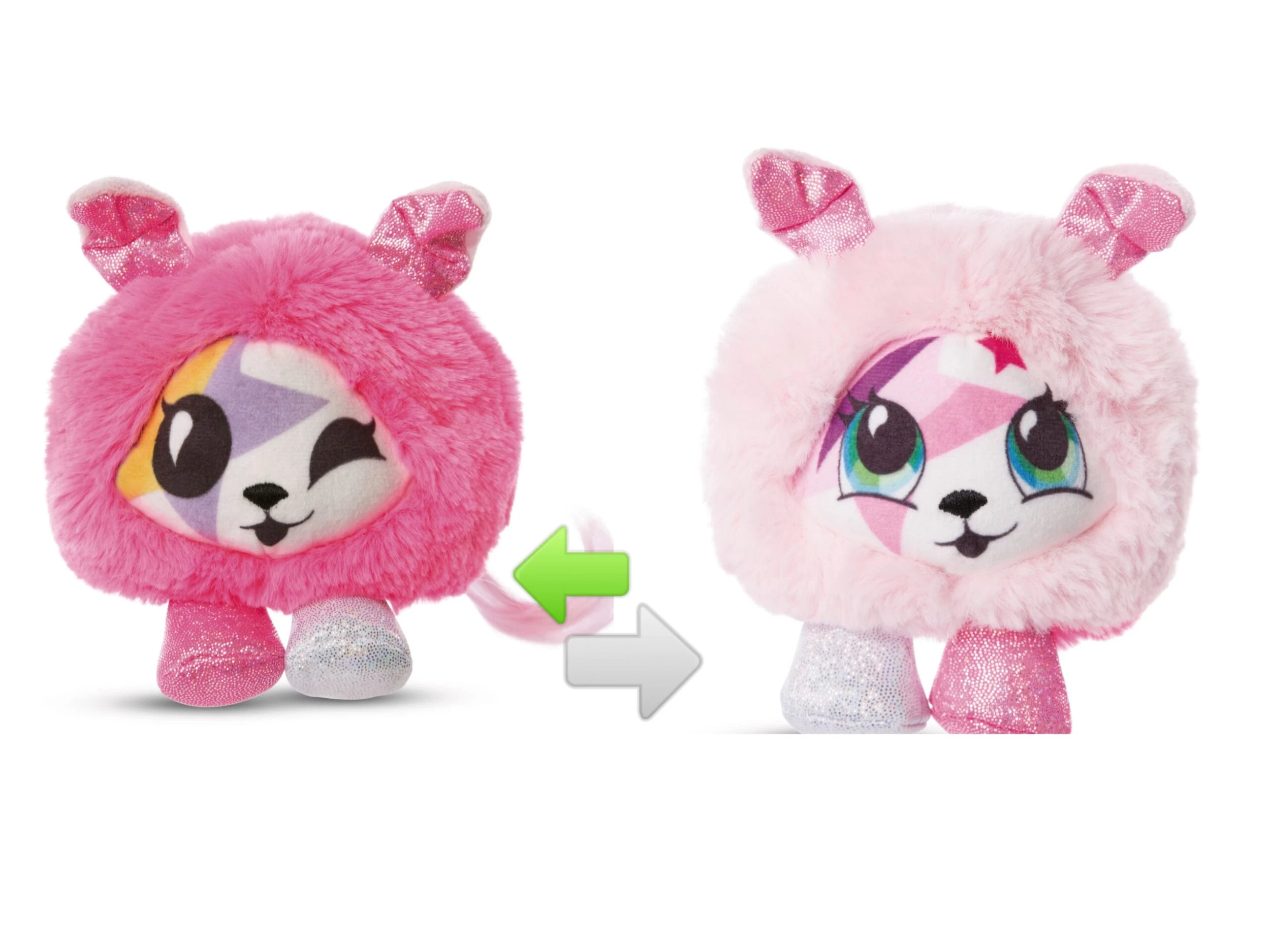 Nici 47908 Pixidoos Pets 2-in-1 Wendeplüsch Hase Pinbi 12cm rosa-pink Plüsch