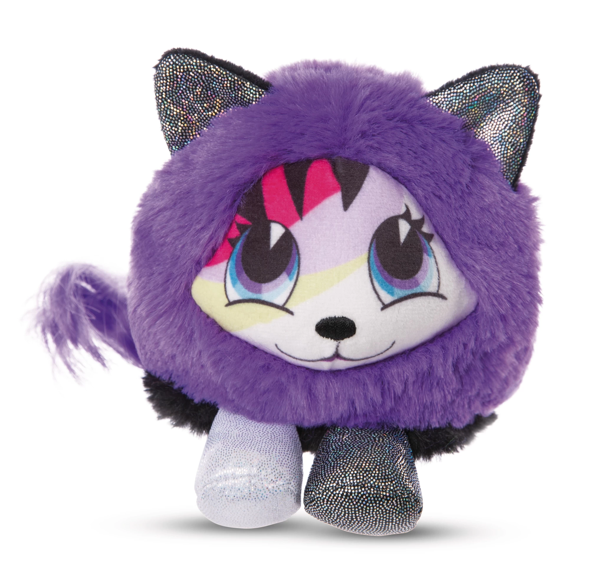 Nici 47909 Pixidoos Pets 2-in-1 Wendeplüsch Katze Sunbi 12cm lila-schwarz Plüsch