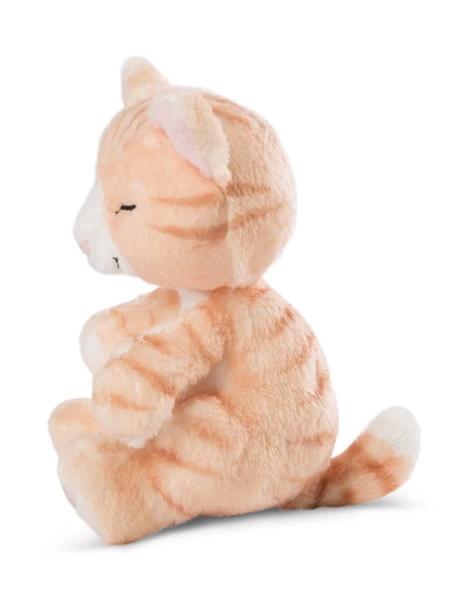 Nici 48087 Sleeping Kitties schlafende Katze im Körbchen 12cm Plüsch rot