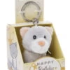 Nici 48122 Schlüsselanhänger Message Friends 6cm - Katze "Happy Birthday"
