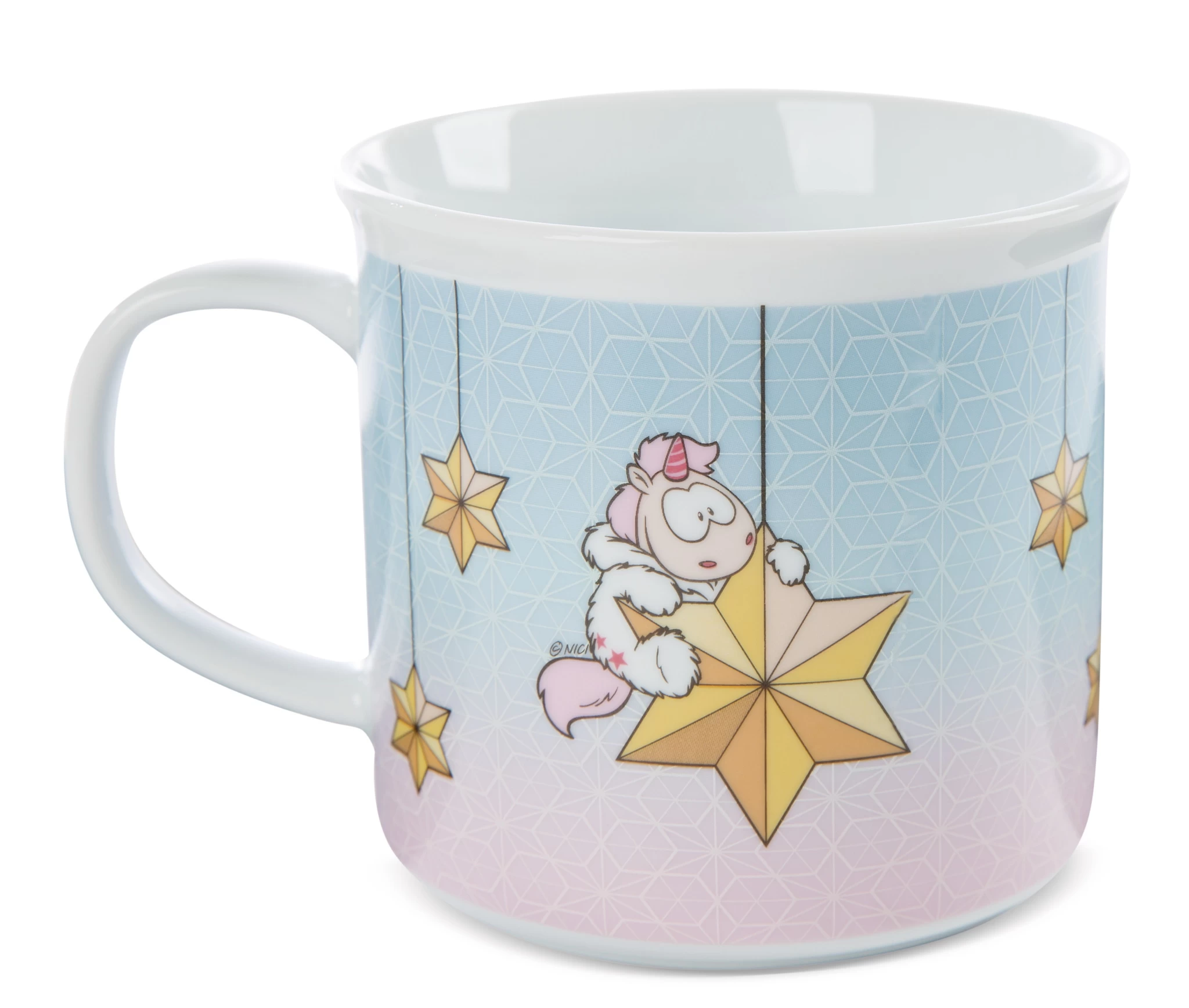 Nici 48178 Tasse Einhorn Theodor im Schneeanzug 400ml Porzellan Geschenkverp.